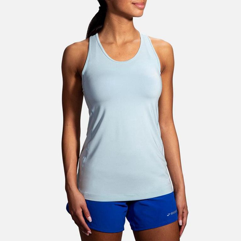 Brooks Womens Pick-Up Running Tank Top - Blue (297435-SZG)